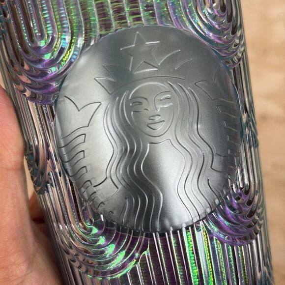 Starbucks 2022 Limited Edition Iridescent Mermaid Scale 24oz Cold Cup Tumbler - Picture 3 of 12
